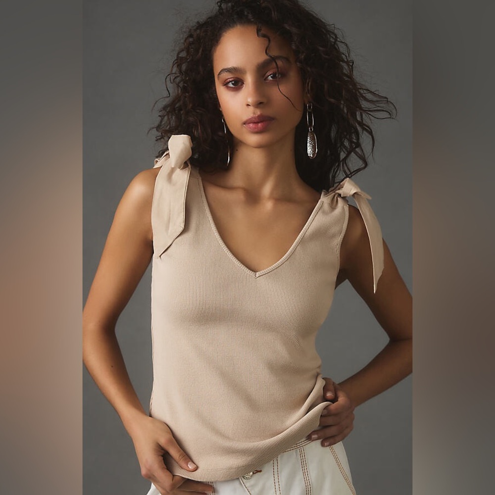 Anthropologie The Rafaela Bow-Tie Tank by Maeve Top - Picture 1 of 4
